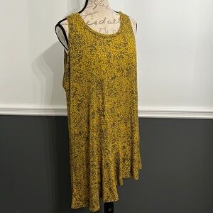 LOGO Layers XL Tank Top Loose Fit Yellow/Brown Design